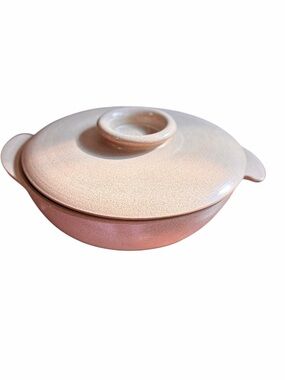Vintage 1950s Heath Ceramics Winged Covered Casserole Sea & Sand